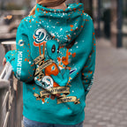 Custom NFL Miami Dolphins Hoodie Leggings Rock Paper Scissors Throat Punch I Win Hoodie