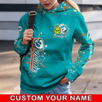 Custom NFL Miami Dolphins Hoodie Leggings The Grinch Hoodie Rock Paper Scissors Throat Punch I Win