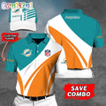 Miami Dolphins Polo Shirt Custom Name Football Polo Shirts