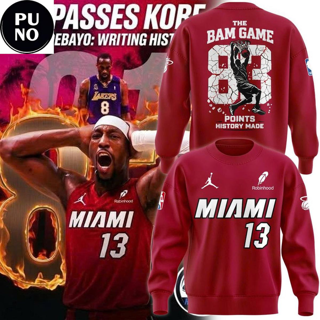 Miami Heat Bam Adebayo Makes HISTORY With 83 Points In A Game 2026 Hoodie Shirt