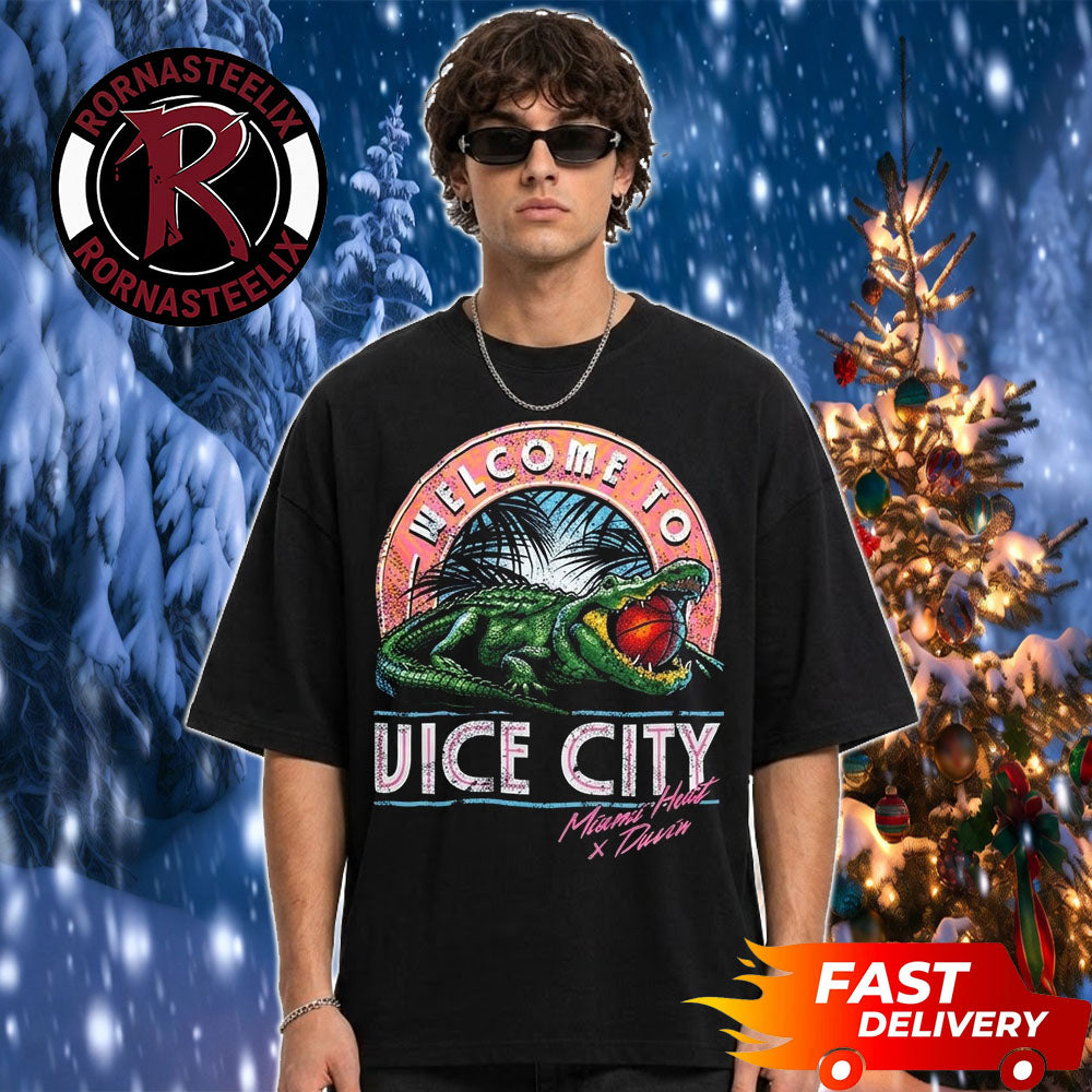 Miami Heat x Duvin Leisure GTA VI Welcome to Vice City Unisex T Shirt