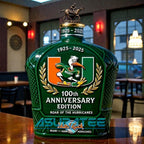 Miami Hurricanes 100th Anniversary Edition Whiskey Bottle