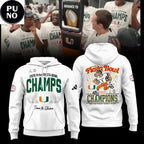 Miami Hurricanes 2026 Fiesta Bowl Champions Camelback Hoodie T-Shirt