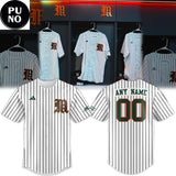 Miami Hurricanes Baseball 2026 Vertical Stripes New Personalized Baseball Jersey