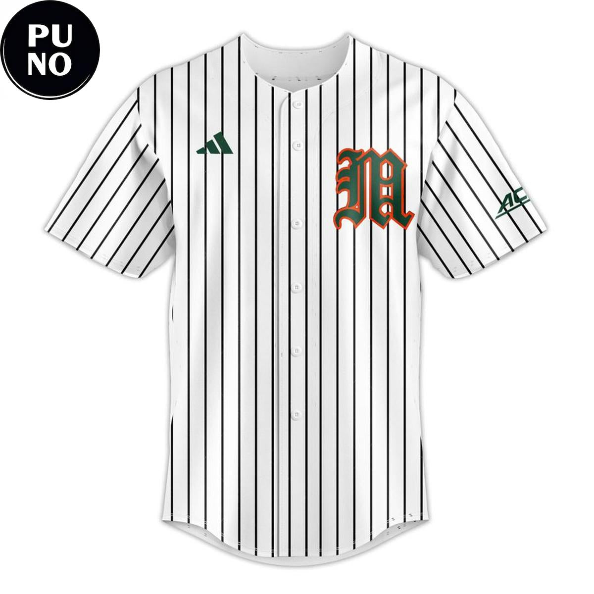 Miami Hurricanes Baseball 2026 Vertical Stripes New Personalized Baseball Jersey