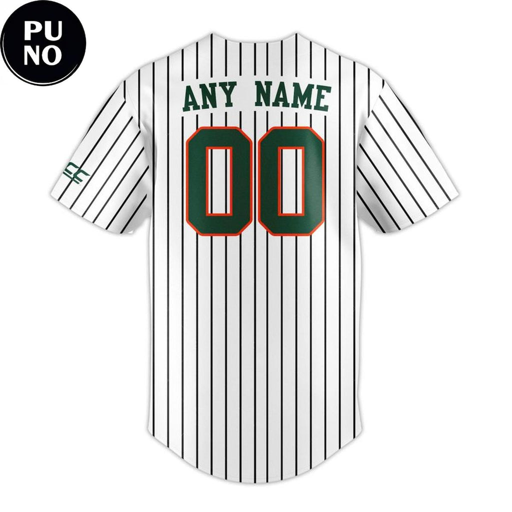 Miami Hurricanes Baseball 2026 Vertical Stripes New Personalized Baseball Jersey