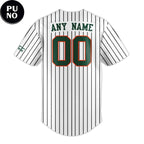 Miami Hurricanes Baseball 2026 Vertical Stripes New Personalized Baseball Jersey
