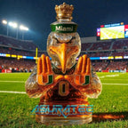 Miami Hurricanes Go Canes Go Whiskey Bottle