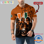 Miami Hurricanes Horror Characters Essential Halloween Sleeveless Hoodie