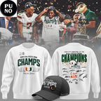 Miami Hurricanes Vrbo Fiesta Bowl Champions Locker Room 2026 Signed Hoodie Shirt