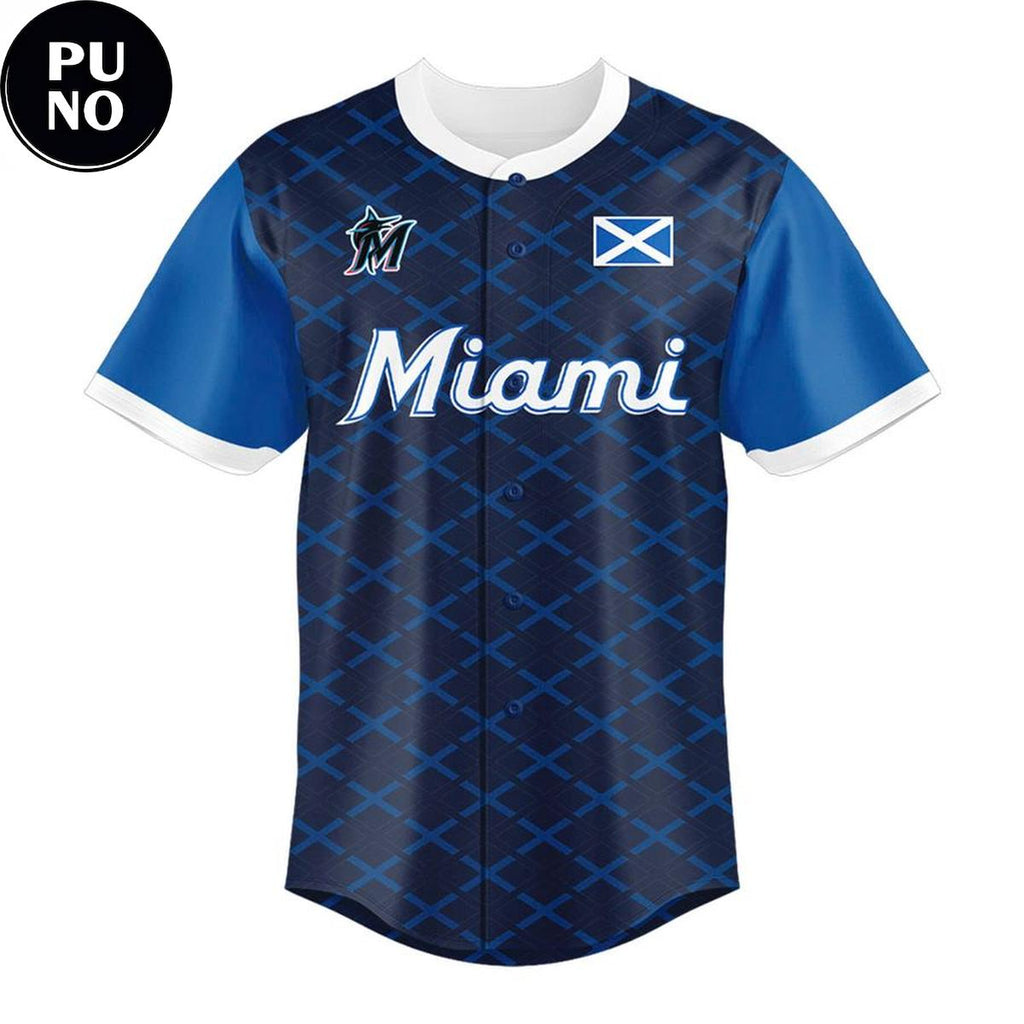 Miami Marlins Scotland’s Tartan Army 2026 Baseball Jersey