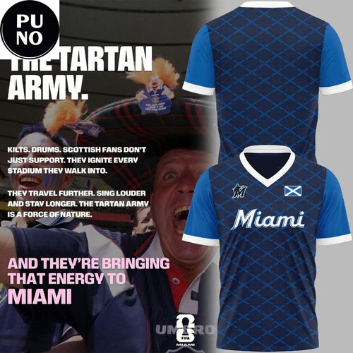 Miami Marlins Scotland’s Tartan Army 2026 T-Shirt