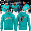 Miami Marlins Teal Time 2026 Fightin’ Fish Through Every Era Hoodie T-Shirt