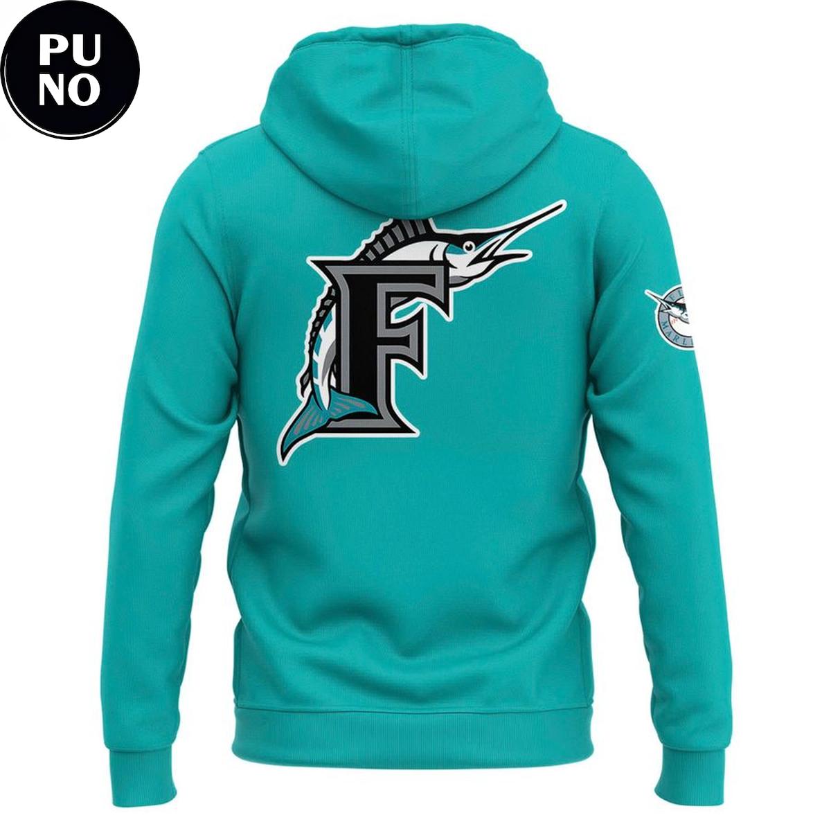 Miami Marlins Teal Time 2026 Fightin’ Fish Through Every Era Hoodie T-Shirt