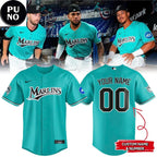 Miami Marlins Teal Time 2026 Fightin’ Fish Through Every Era Personalized Baseball Jersey