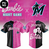 Miami Marlins x Barbie 2026 Half-Half Baseball Jersey