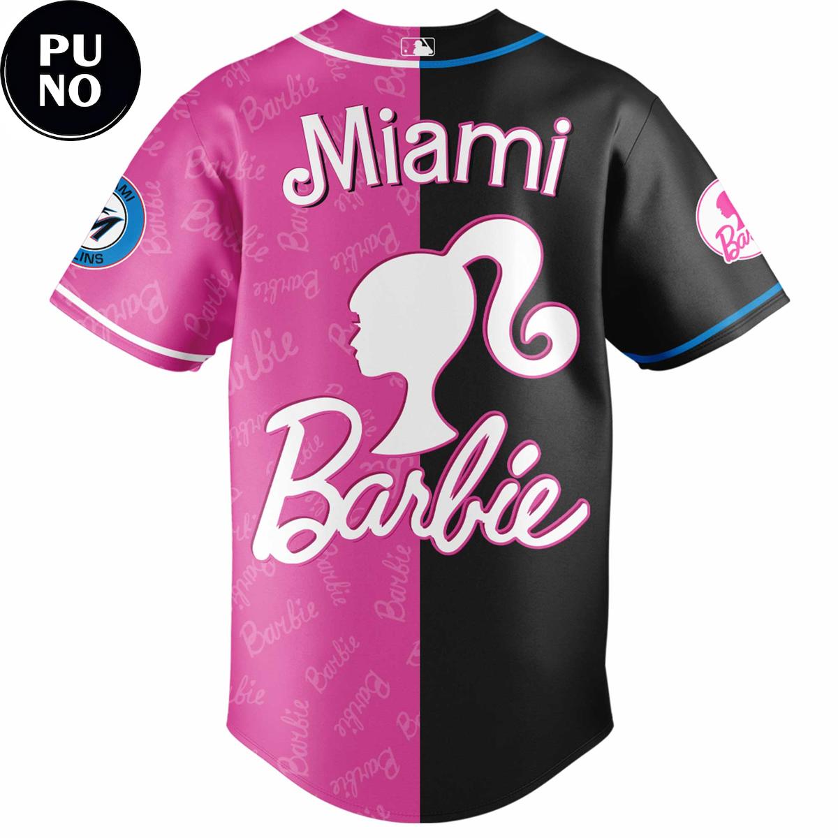 Miami Marlins x Barbie 2026 Half-Half Baseball Jersey