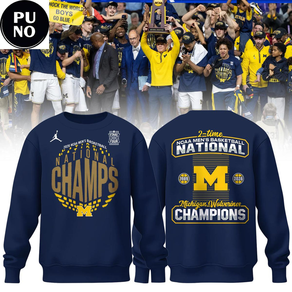 Michigan Wolverines 2026 NCAA Men’s Basketball National Champions Hoodie T-Shirt