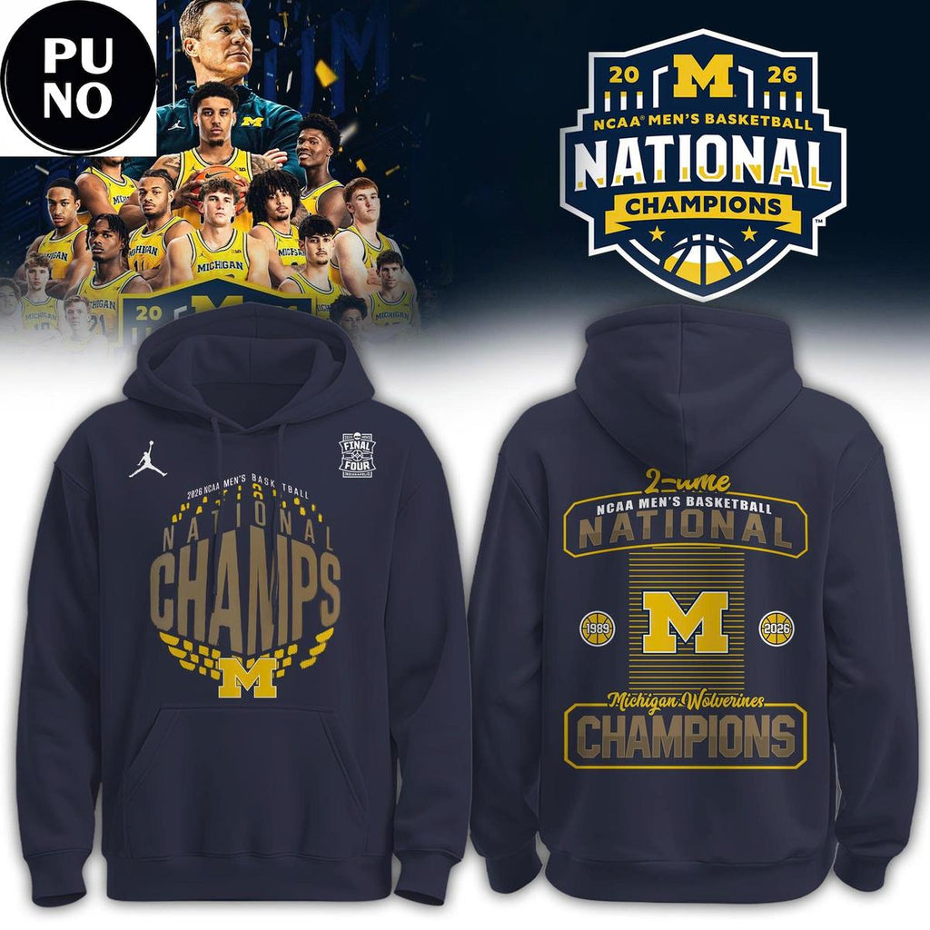 Michigan Wolverines 2026 NCAA Men’s Basketball National Champions Hoodie T-Shirt