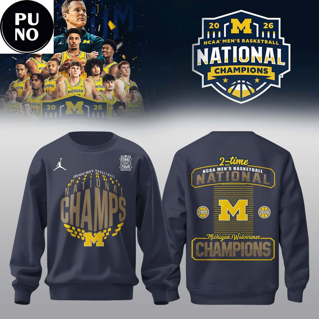 Michigan Wolverines 2026 NCAA Men’s Basketball National Champions Hoodie T-Shirt