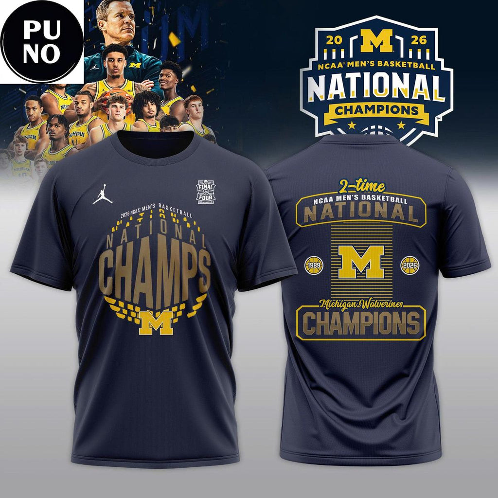 Michigan Wolverines 2026 NCAA Men’s Basketball National Champions Hoodie T-Shirt