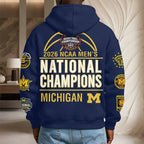 Michigan Wolverines 2026 NCAA Men's Basketball National Champs 3D Unisex Waffle Hoodie – TMTHU5366