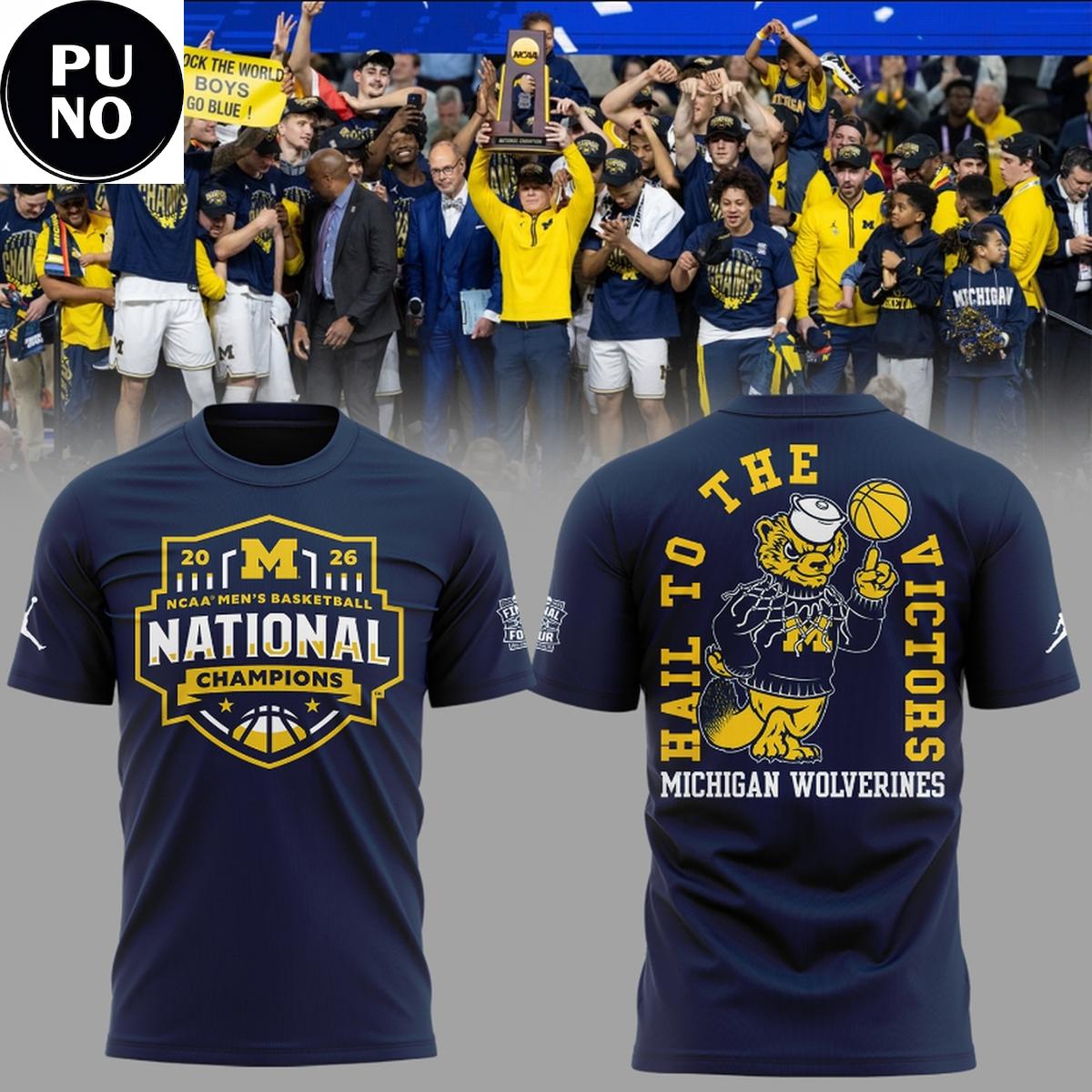 Michigan Wolverines 2026 NCAA National Champions Hail To The Victors Shirt