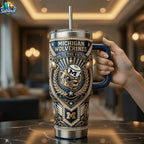Michigan Wolverines Hail To The Victors Tumbler With Handle
