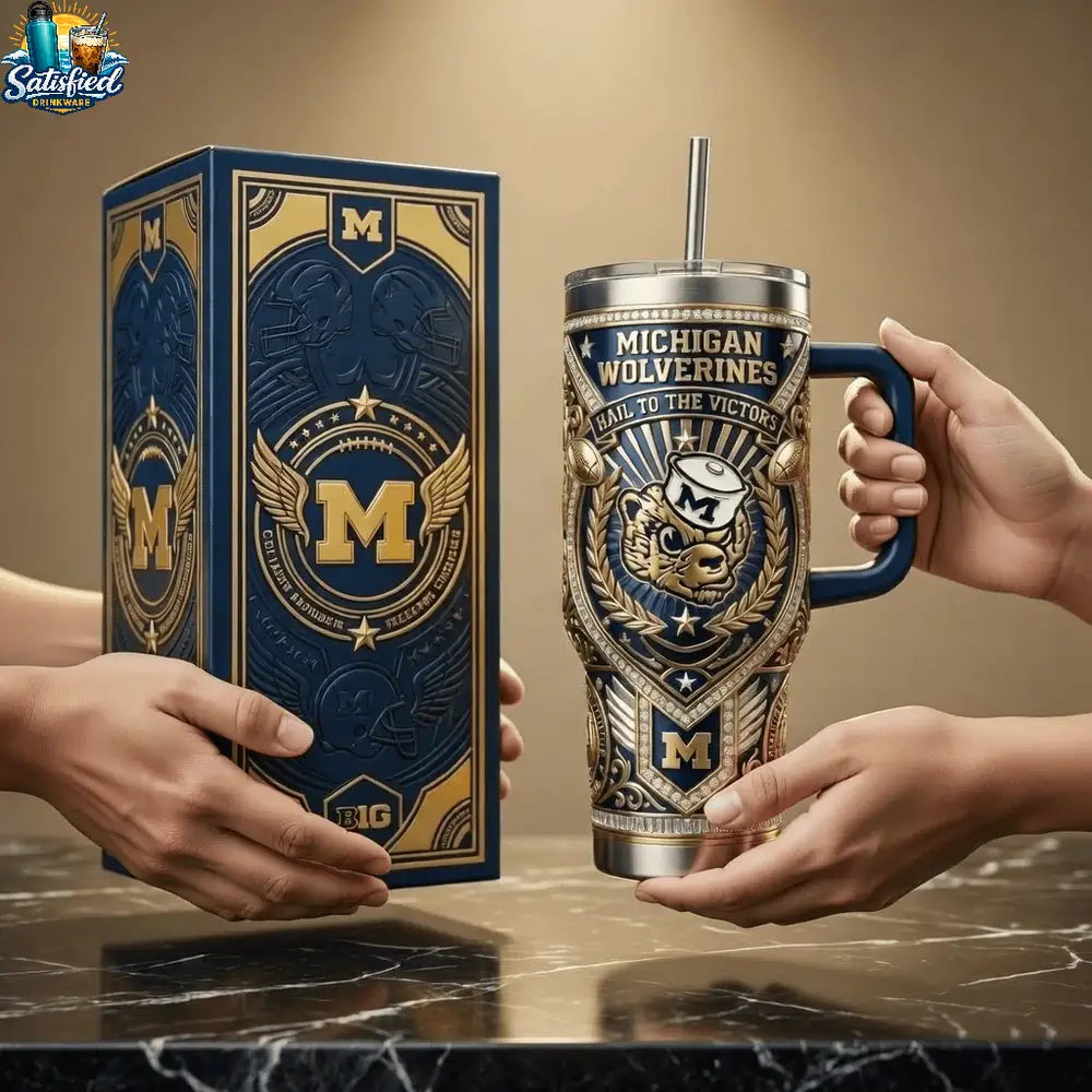 Michigan Wolverines Hail To The Victors Tumbler With Handle