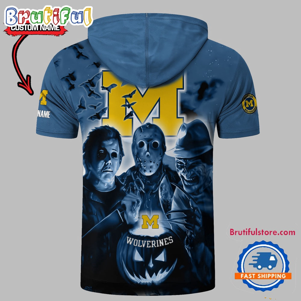 Michigan Wolverines Horror Characters Essential Halloween Sleeveless Hoodie