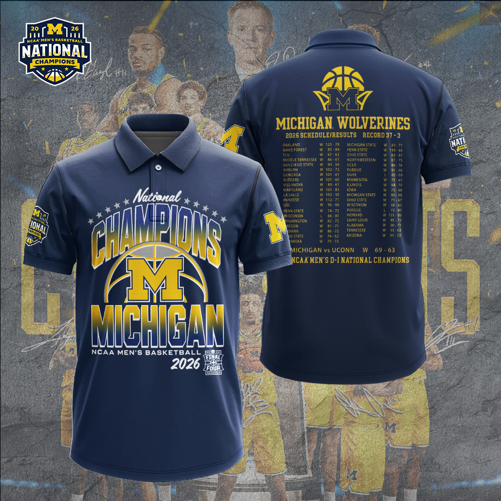 Michigan Wolverines Men's Basketball 3D Apparel – GNE6183