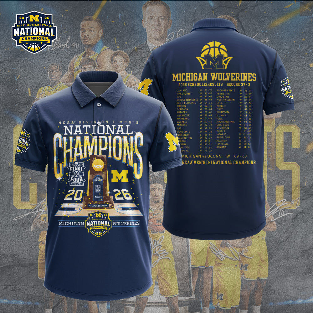 Michigan Wolverines Men's Basketball 3D Apparel – GNE6185