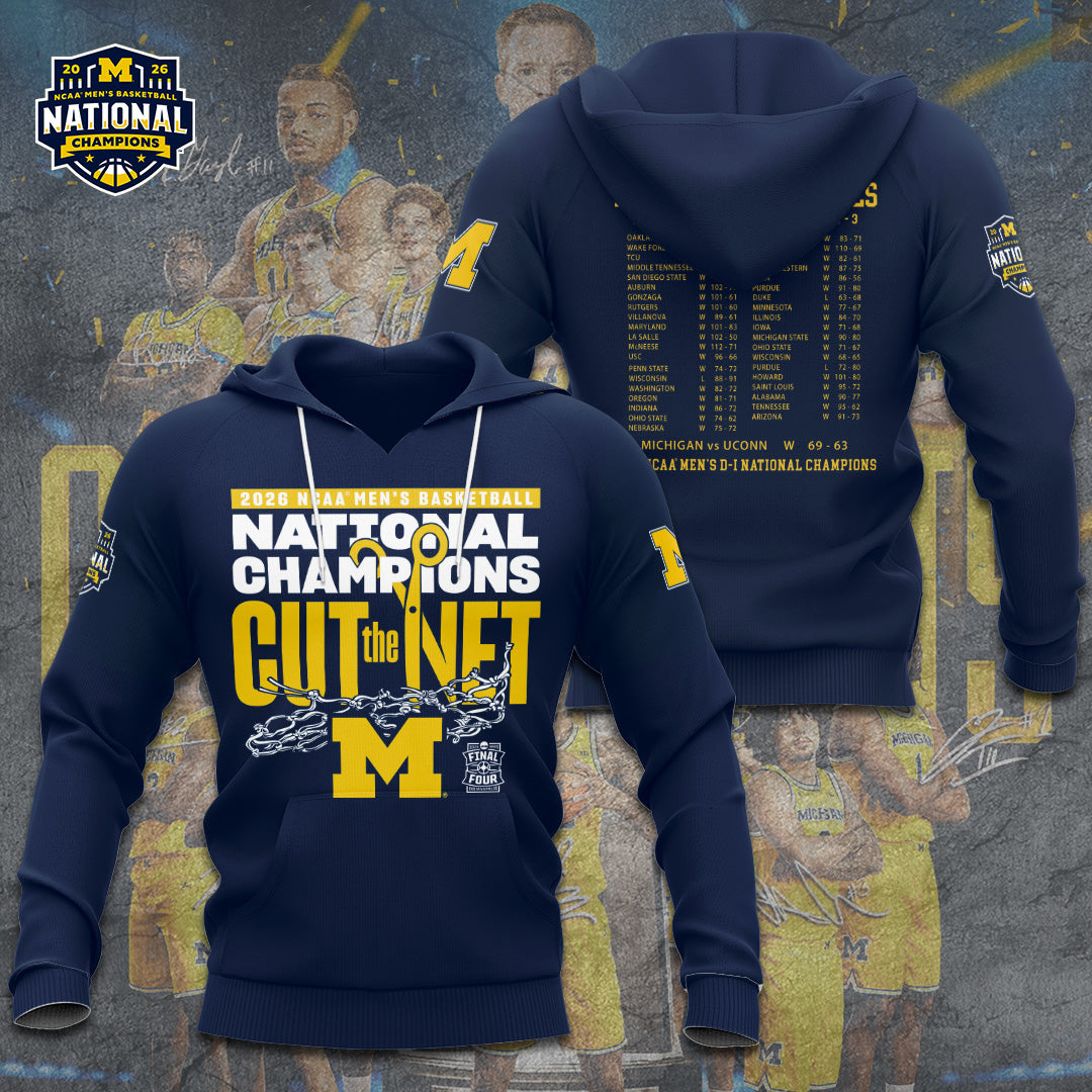 Michigan Wolverines Men's Basketball 3D Apparel – GNE6186