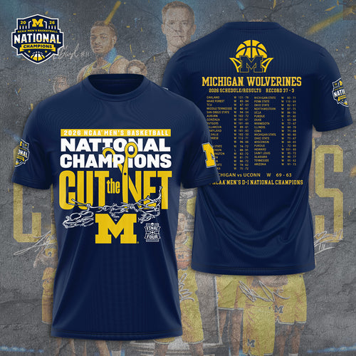 Michigan Wolverines Men's Basketball 3D Apparel – GNE6186