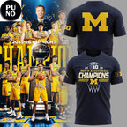 Michigan Wolverines Men’s Basketball Big10 Champions 2026 Hoodie T-Shirt
