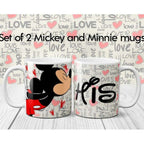 Mickey Love His And Her Couple Coffee Mugs