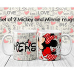 Mickey Love His And Her Couple Coffee Mugs