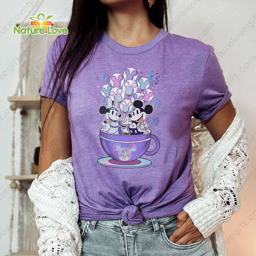 Mickey Minnie Disney 100th Anniversary Teacup Balloons 100 Years of Wonder Shirt