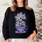 Mickey Minnie Disney 100th Anniversary Teacup Balloons Magic Kingdom Sweatshirt