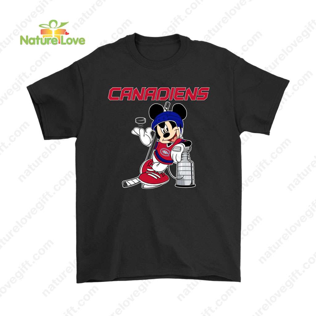 Mickey Montreal Canadiens With The Stanley Cup Hockey NHL Shirt