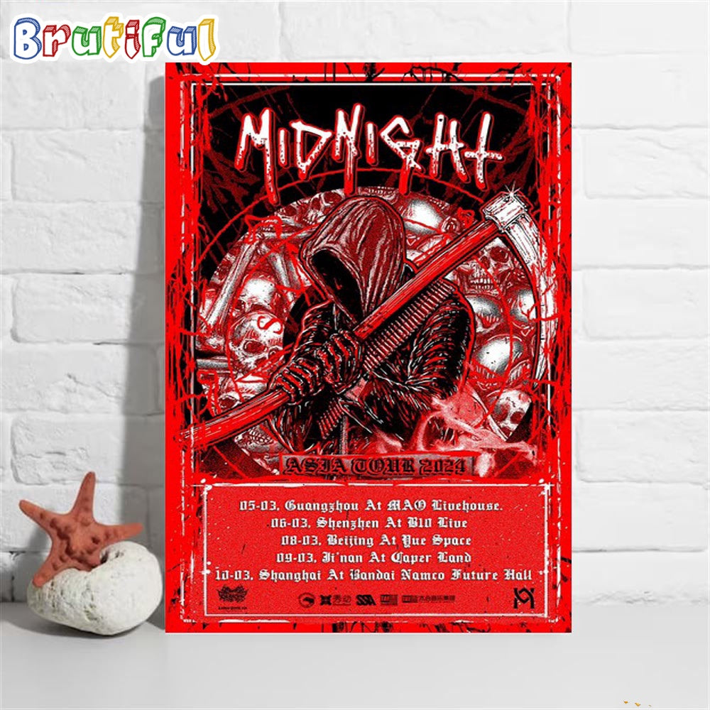 The Midnight Asia Tour 2024 Poster Canvas
