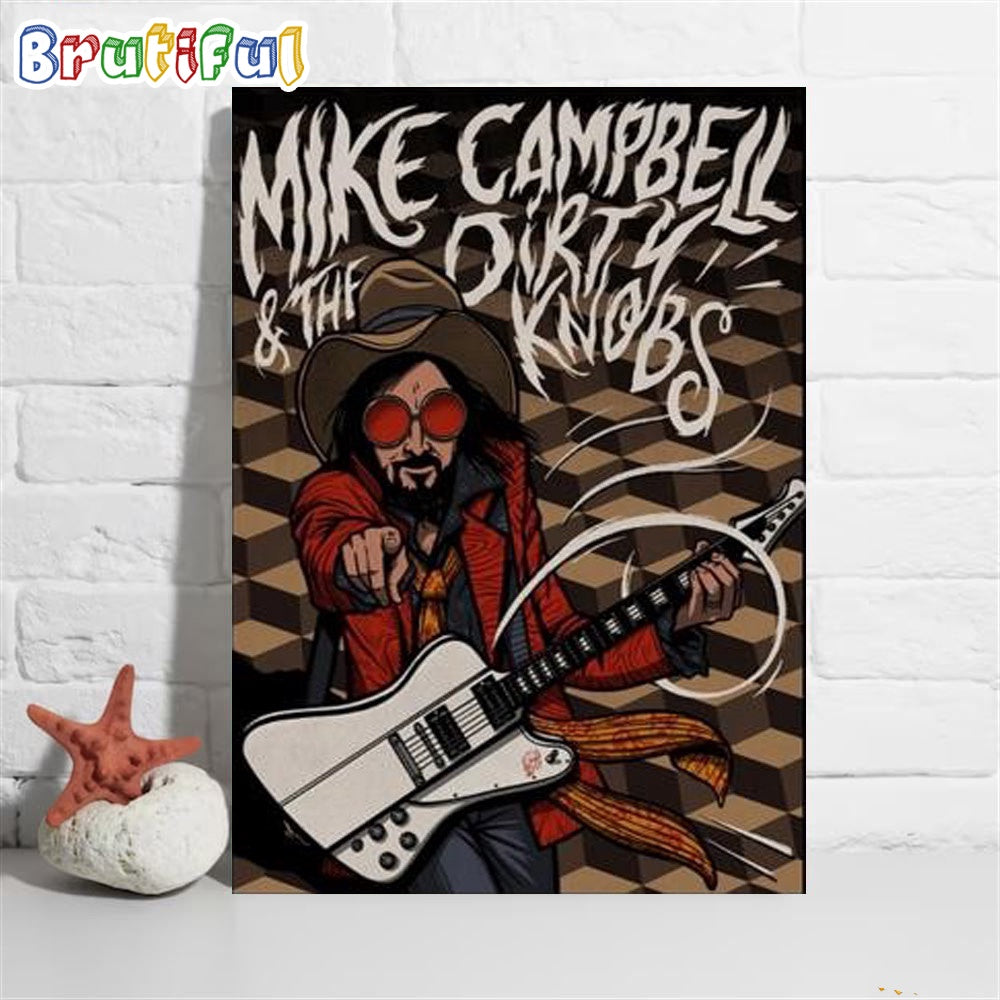 Mike Campbell And Dirty Knobs Tour 2024 Poster Canvas