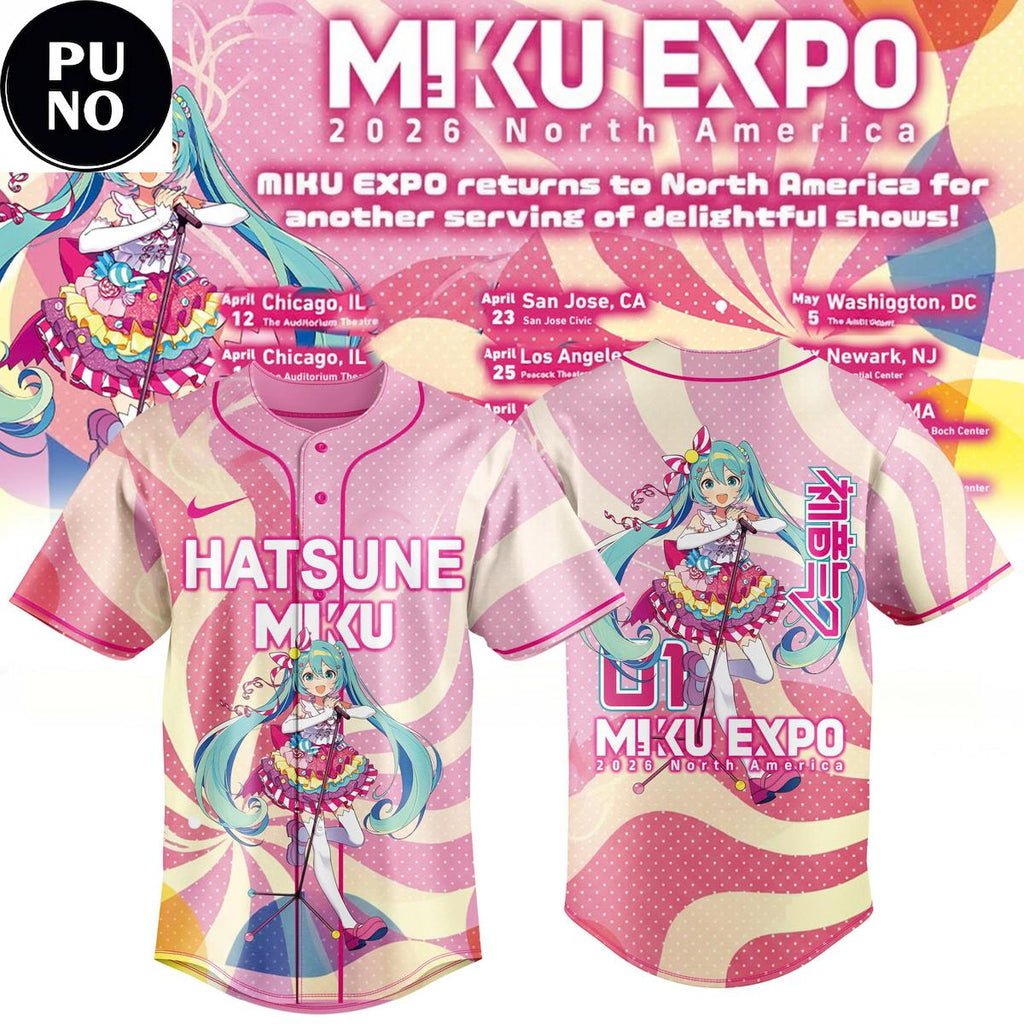 Hatsune Miku Expo 2026 North America Show Baseball Jersey