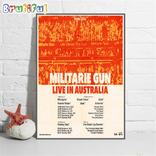 Militarie Gun Books Their First Ever Headline Tour Of Australia Wal Art Poster Canvas