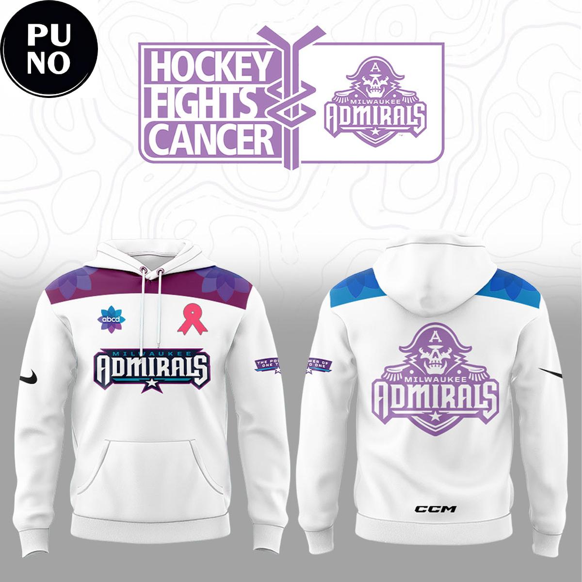 Milwaukee Admirals x ABCD Hockey Fights Cancer 2026 Hoodie