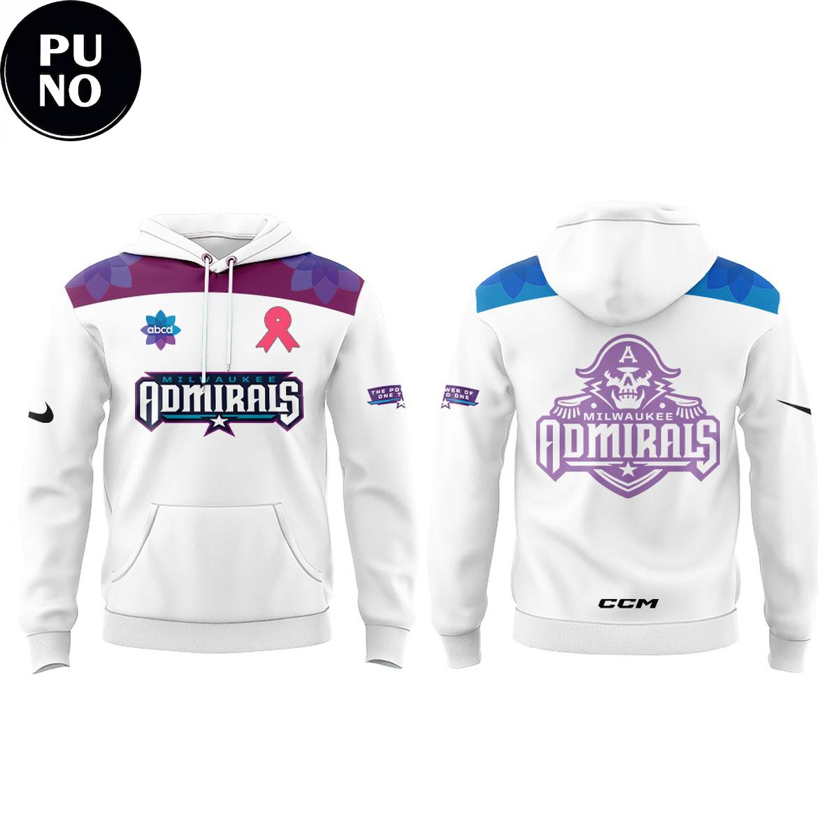 Milwaukee Admirals x ABCD Hockey Fights Cancer 2026 Hoodie