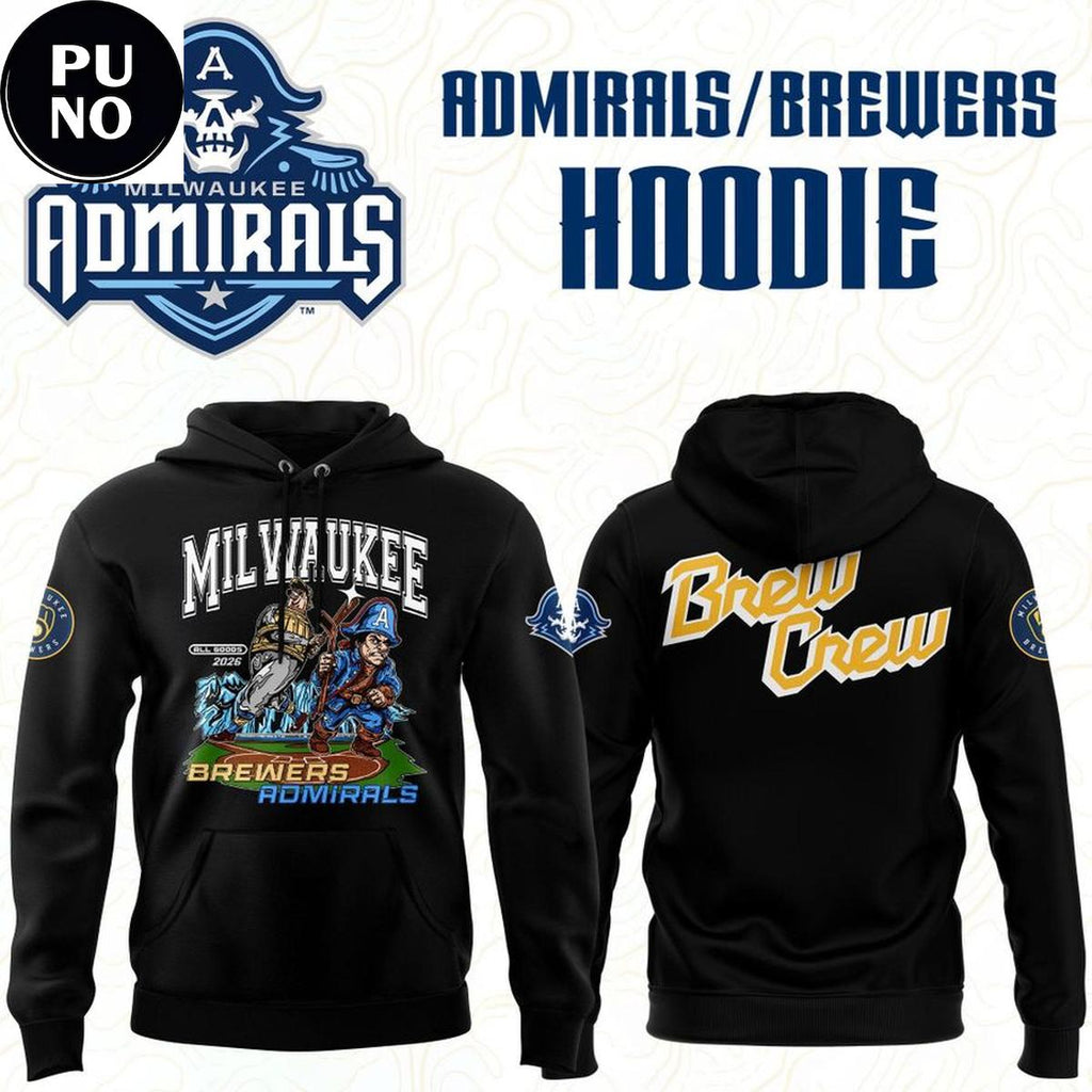 Milwaukee Admirals x Brewers 2026 Brew Crew Hoodie T-Shirt