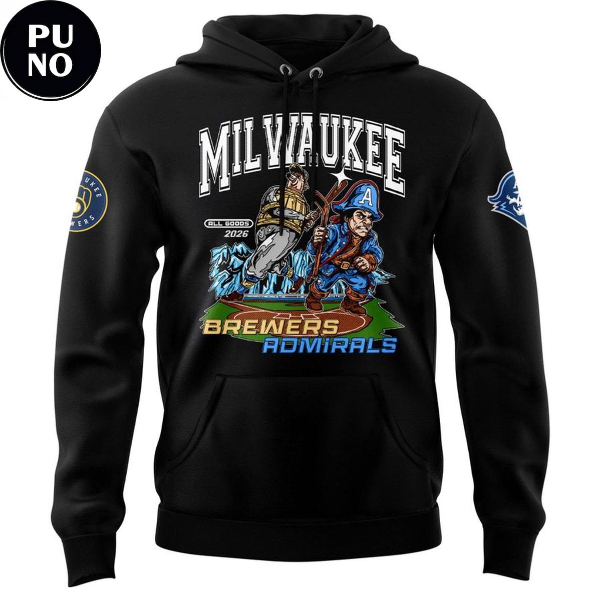 Milwaukee Admirals x Brewers 2026 Brew Crew Hoodie T-Shirt