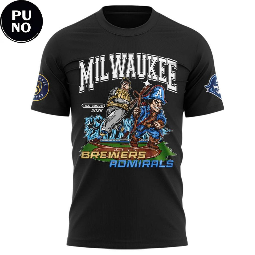 Milwaukee Admirals x Brewers 2026 Brew Crew Hoodie T-Shirt