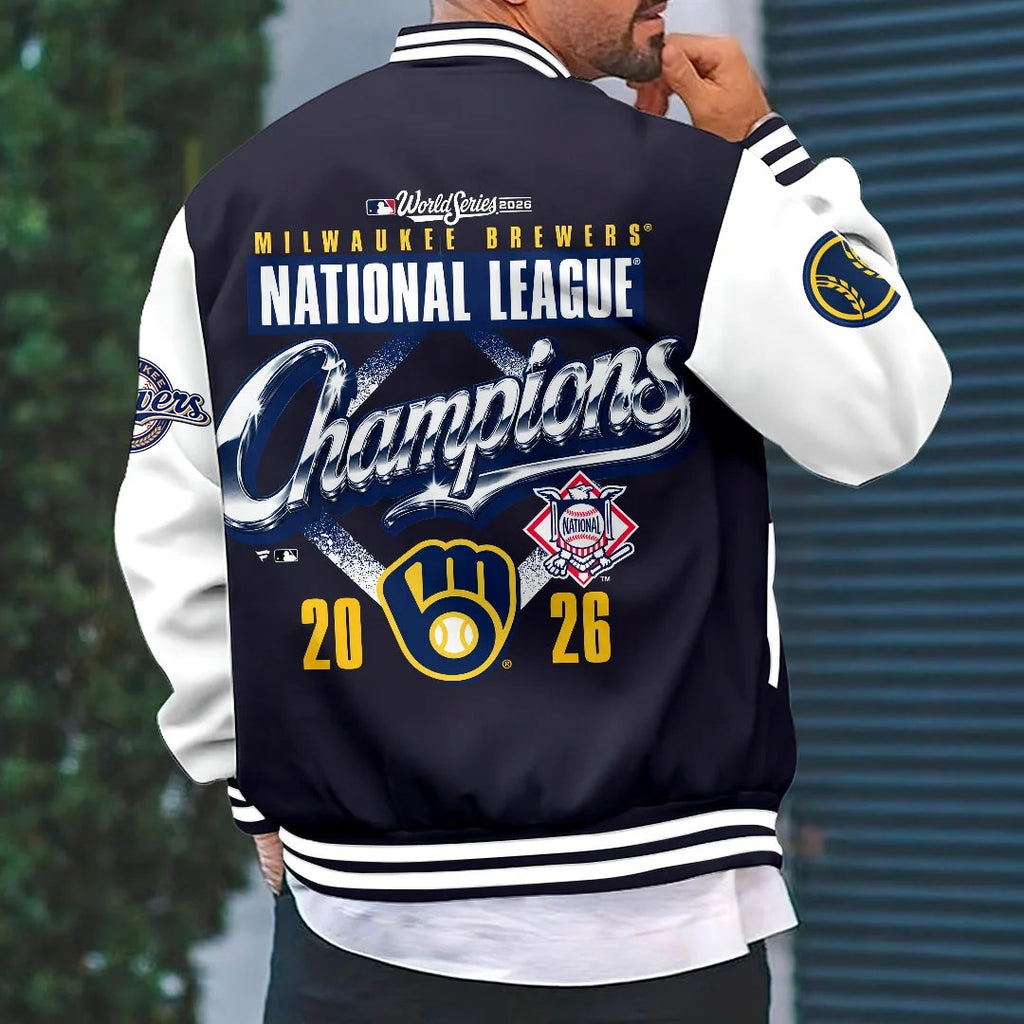 Milwaukee Brewers 2026 National League Champions Varsity Jacket – HOATT26791